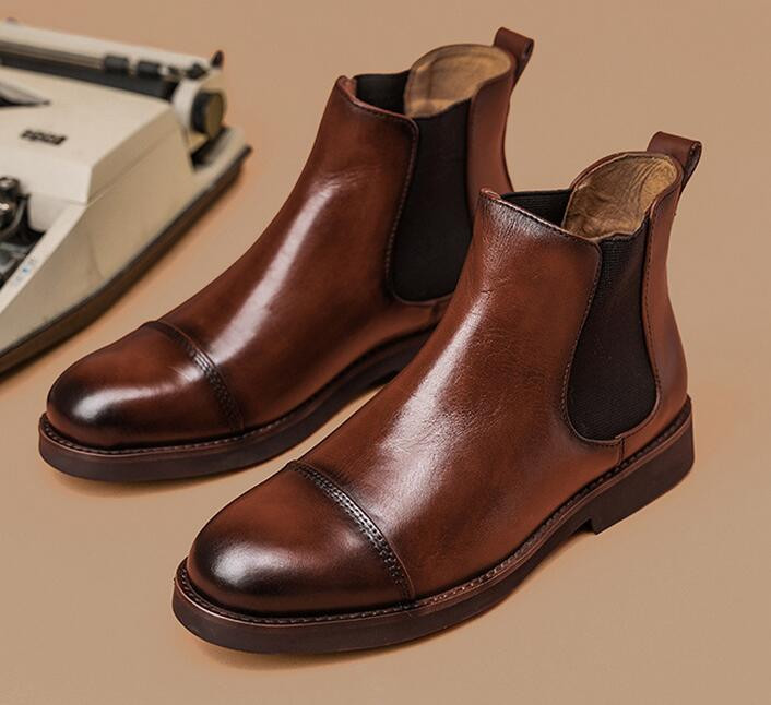 A022 2023 Őszi téli rövid csizmák divat férfi szabadidő cipők Vintage férfi lábbelik cipők szabadidő férfi cipők