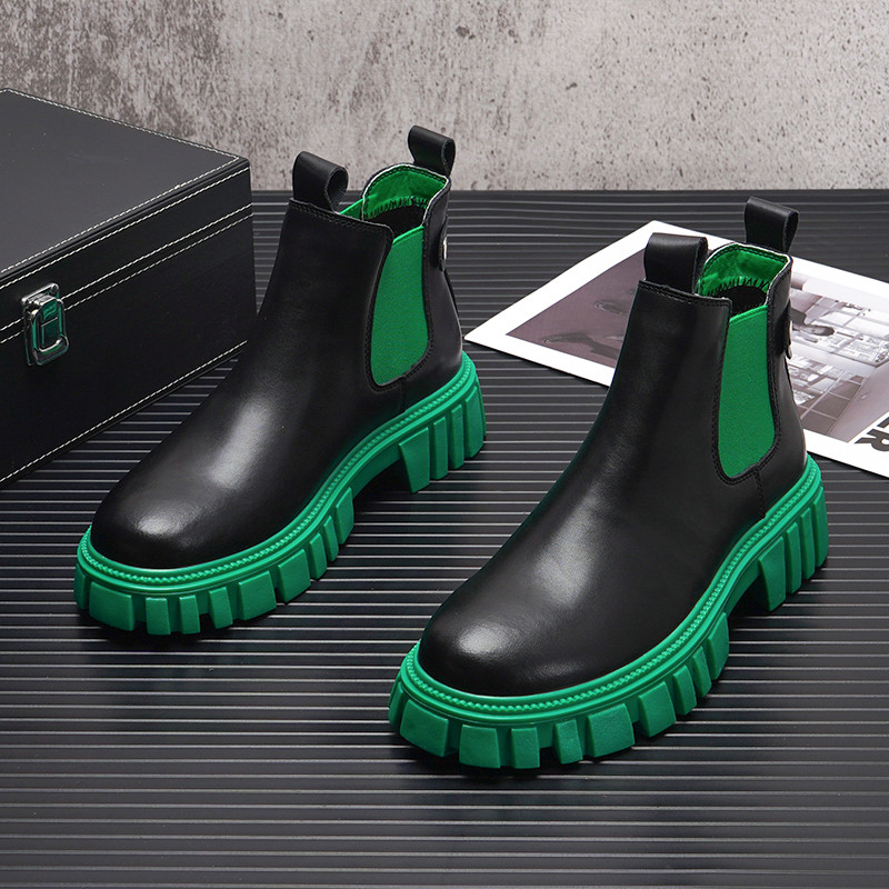 Sagtimi Vyriški Chelsea Boots Green Vyriški batai Anglija Vyriški Catwork Show Batai