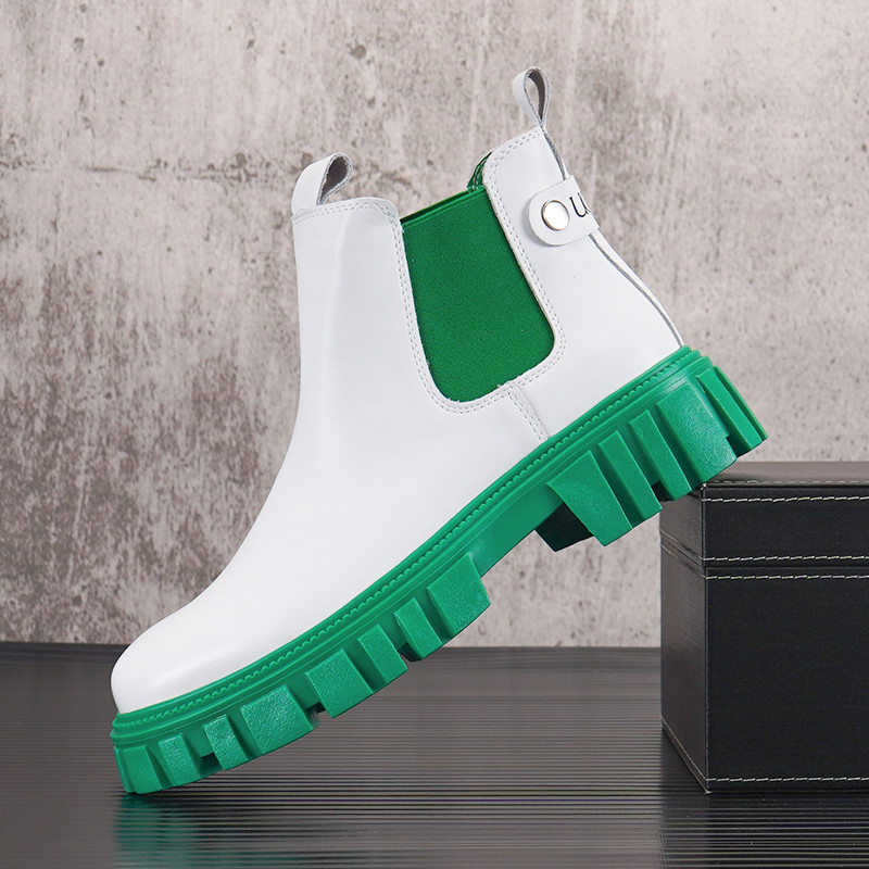 Sagtimi Vyriški Chelsea Boots Green Vyriški batai Anglija Vyriški Catwork Show Batai