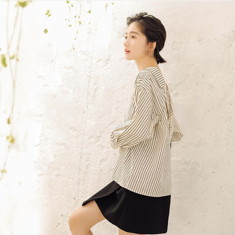 Jesenné dievčenské tričko s dlhým rukávom, dámske tričko s výstrihom do V, sexy ležérne blúzky, dámske štýlové módne voľné topy H9178