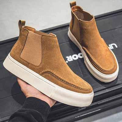 nove muške modne chelsea čizme ravne cipele od goveđe antilop kože svečane banketne haljine kaubojske čizme s platformom gležnjače botas hombre