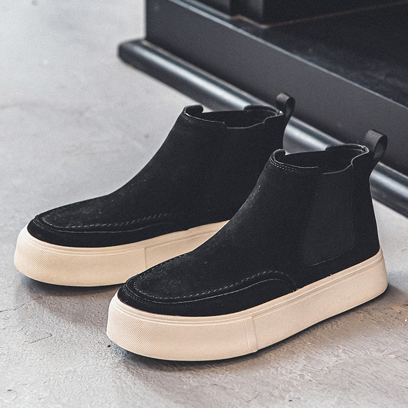 nove muške modne chelsea čizme ravne cipele od goveđe antilop kože svečane banketne haljine kaubojske čizme s platformom gležnjače botas hombre