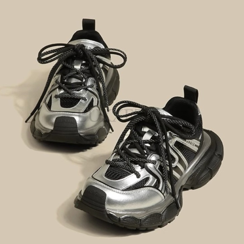 Modne ženske tenisice na vezanje Ženske cipele s platformom mješovitih boja Ženske udobne tople cipele za slobodno vrijeme