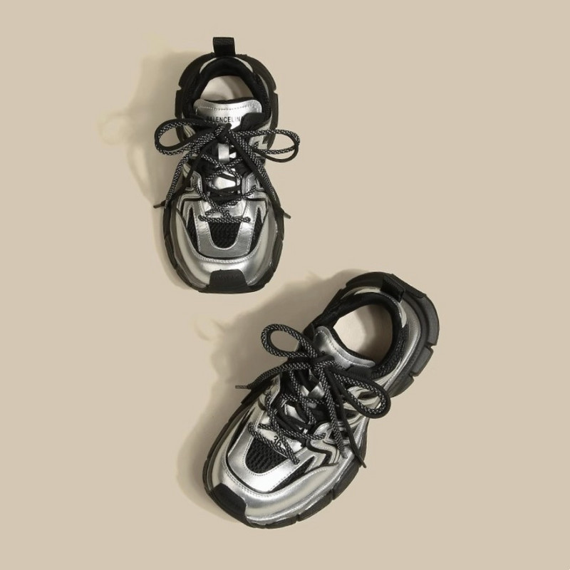 Modne ženske tenisice na vezanje Ženske cipele s platformom mješovitih boja Ženske udobne tople cipele za slobodno vrijeme