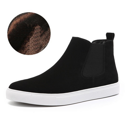 Korejski stil muške modne chelsea čizme crne ravne cipele kaubojske jesenske zimske čizme zgodne gležnjače hombre zapatillas