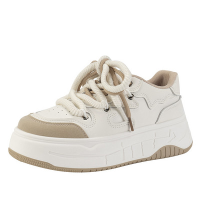 Ležerne tenisice Ženske Prozračne mrežaste svijetle na vezanje Mješovite boje Platforme Ženske cipele Ručni rad