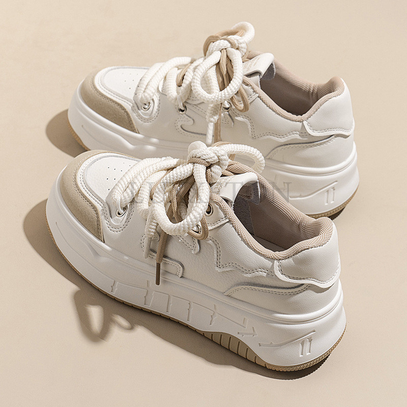 Ležerne tenisice Ženske Prozračne mrežaste svijetle na vezanje Mješovite boje Platforme Ženske cipele Ručni rad