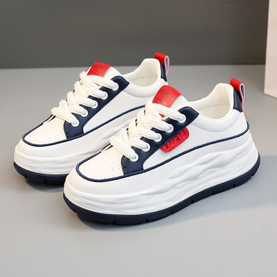 Κορεάτικο γυναικείο παπούτσι 2023 Φθινόπωρο Νέο φοιτητικό Leisure Street Shooting Γυναικείο παπούτσι με χοντρή σόλα με ψηλή σόλα