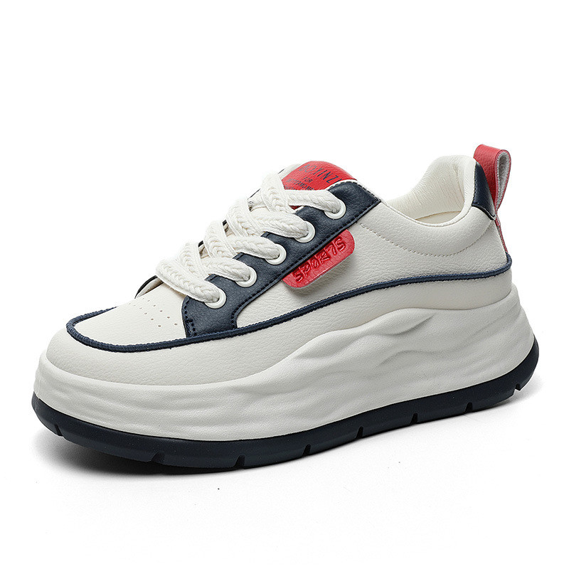 Κορεάτικο γυναικείο παπούτσι 2023 Φθινόπωρο Νέο φοιτητικό Leisure Street Shooting Γυναικείο παπούτσι με χοντρή σόλα με ψηλή σόλα