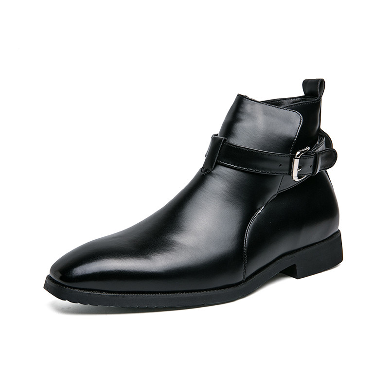 Cizme Bărbați Botine Chelsea Vintage Catifea Călduți Pantofi Business High-Top Cizme pentru Motociclete Sport în aer liber pentru bărbați