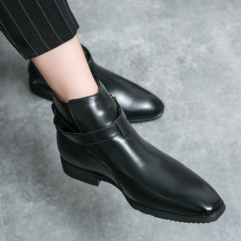 Cizme Bărbați Botine Chelsea Vintage Catifea Călduți Pantofi Business High-Top Cizme pentru Motociclete Sport în aer liber pentru bărbați