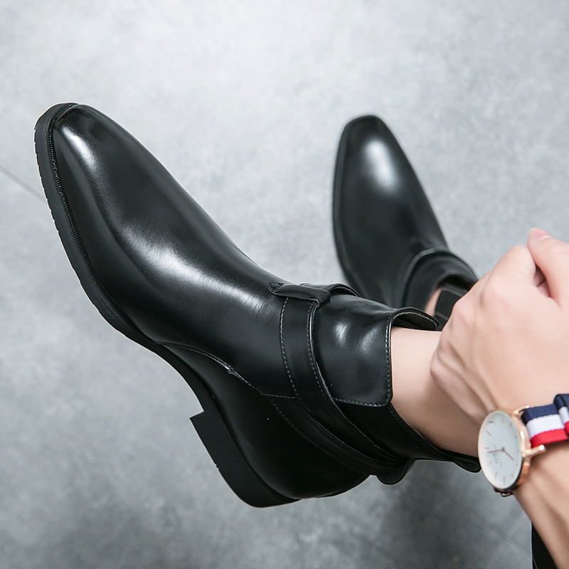 Cizme Bărbați Botine Chelsea Vintage Catifea Călduți Pantofi Business High-Top Cizme pentru Motociclete Sport în aer liber pentru bărbați