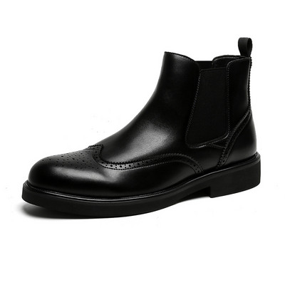 Ανδρικές μπότες Chelsea Αγγλικού στυλ Μποτάκια καπνού για άνδρες, Brock Business Doc Martens Δερμάτινα παπούτσια