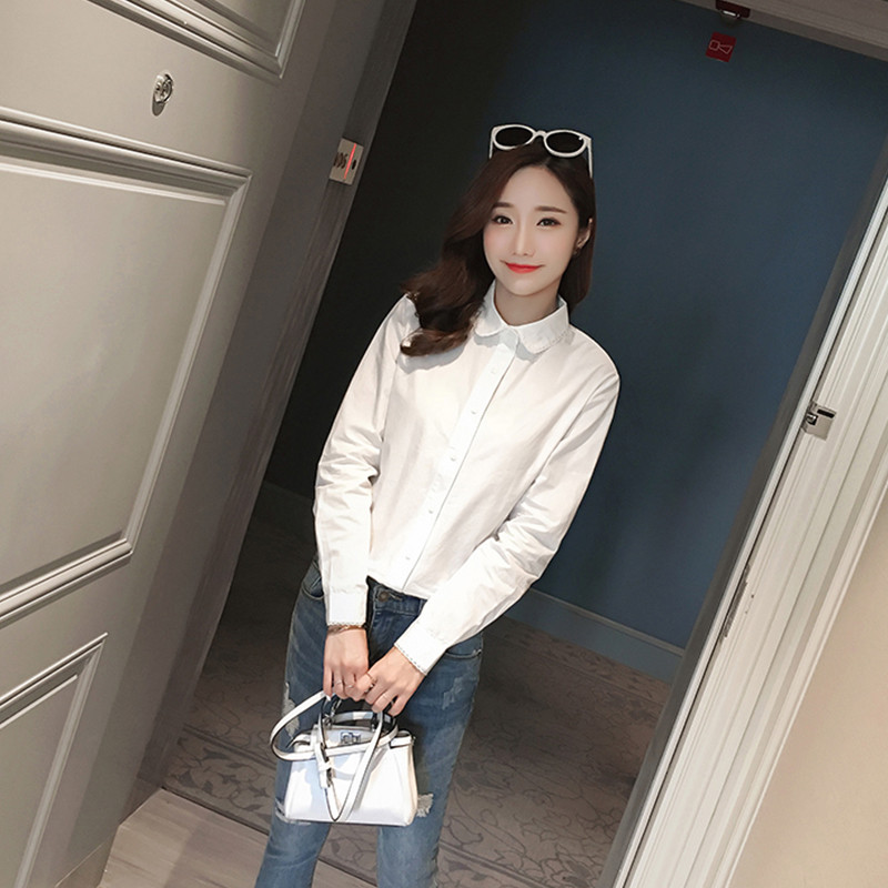 pridať nové veľké S-5XL Pure blúzky s odhaleným golierom, ležérne, dámske módne košele, bavlnené, biele, nové pre ženy