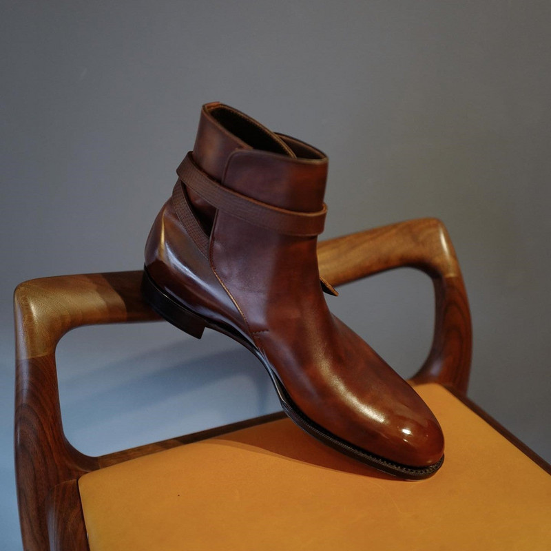 Jauni brūni modes vīriešu oficiāli biznesa Chelsea zābaki Klasiski svinīgi zābaki