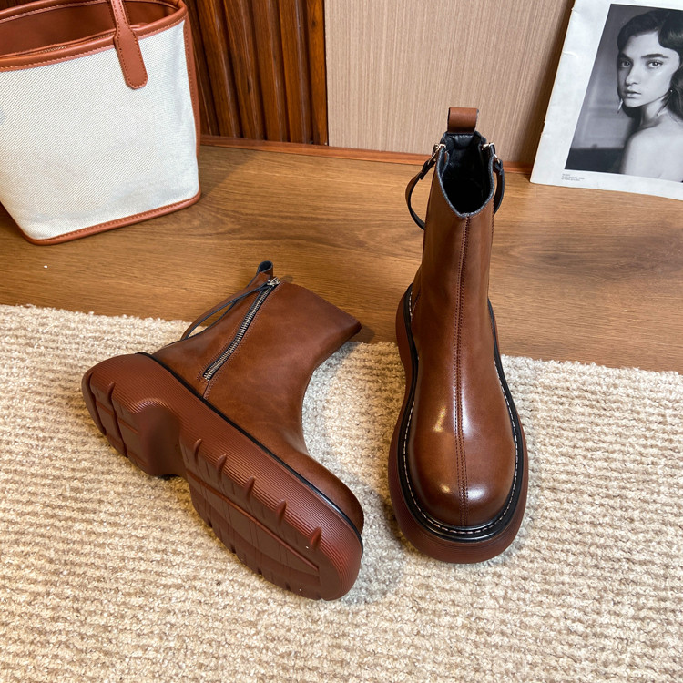 2021 ΝΕΟ Καυτό! British Boots Ανδρικά Full Grain Leather Soliders Μπότες ιππασίας Man Thick Heel Winter Chelsea Boots Casual Shoes