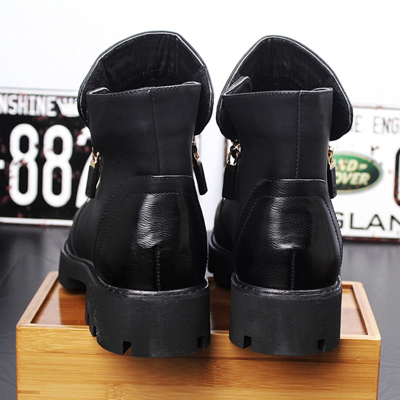 Novi dolazak, muške modne ležerne gležnjače, proljeće, jesen, šiljati vrhovi, bočni patentni zatvarač, crne Chelsea čizme, muške brogue Botas Hombre