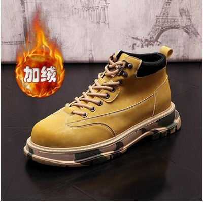 2022 Cizme militare noi pentru bărbați, din piele, impermeabile, cu șireturi, cizme de iarnă pentru bărbați, glezne, pantofi ușori pentru bărbați, ocazional de iarnă, anti-alunecare