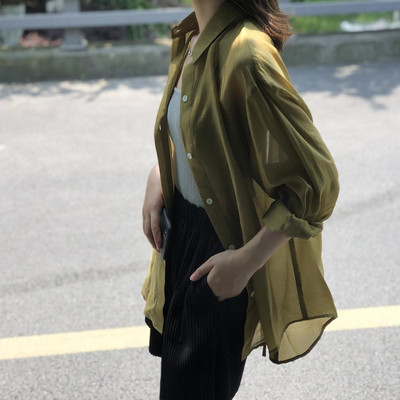 Košulje Bluze Ženska moda Ležerne majice Ženske okretne kragne Široke bluze dugih rukava Seksi majice s podijeljenim leđima Duge213