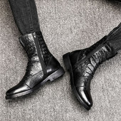 EMOSEWA Brand 2020 Žieminiai sniego vyriški batai nuo lietaus, vandeniui atsparūs su kailiu pliušiniai šilti vyriški laisvalaikio žvejybos batai iki vidurio blauzdos, 35-47