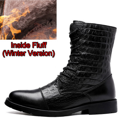 EMOSEWA Brand 2020 Žieminiai sniego vyriški batai nuo lietaus, vandeniui atsparūs su kailiu pliušiniai šilti vyriški laisvalaikio žvejybos batai iki vidurio blauzdos, 35-47
