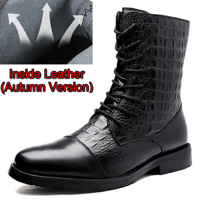 EMOSEWA Brand 2020 Žieminiai sniego vyriški batai nuo lietaus, vandeniui atsparūs su kailiu pliušiniai šilti vyriški laisvalaikio žvejybos batai iki vidurio blauzdos, 35-47