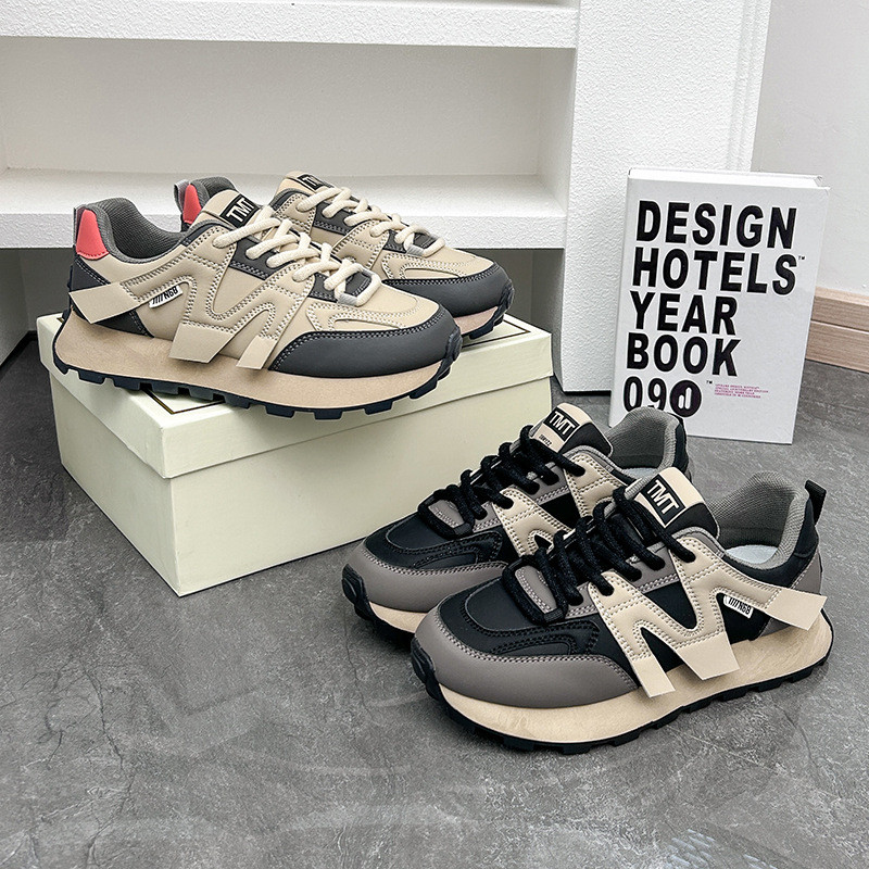 Sieviešu sporta kurpes ar platformu 2024. gada rudenī, jaunas, šņorējamas, biezas apakšas sporta apavi sievietēm, elpojošie Pu ādas elpojošie skriešanas apavi