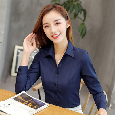 S-5XL Ανοιξιάτικη δουλειά γραφείου Γυναικεία μαύρη μπλούζα Γυναικεία μπλούζα μακρυμάνικο casual γυριστός γιακάς OL Γυναικείες φαρδιές μπλούζες