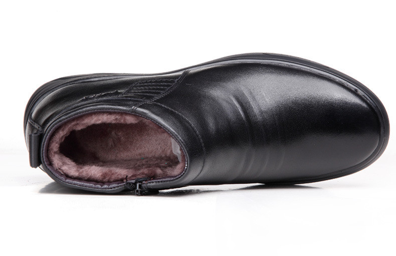 Cizme pentru bărbați din cu fermoar Cizme de iarnă pentru bărbați Cizme de zăpadă pentru bărbați Încălțăminte de lână Pantofi de modă casual Pantofi pentru bărbați