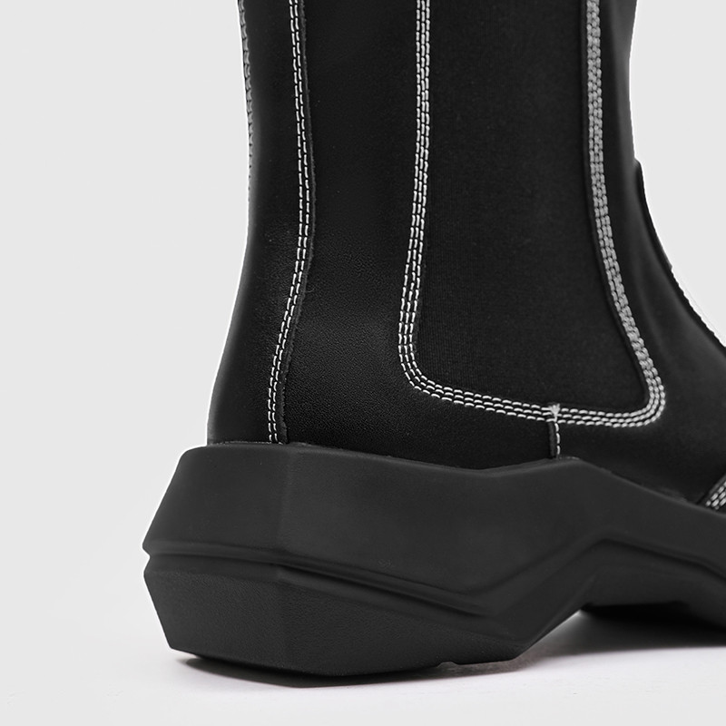 Prabangaus prekės ženklo britiško stiliaus vyriški „Chelsea“ odiniai batai Aukštos kokybės naujos mados tendencijos balti juodi smailūs aukšti batai