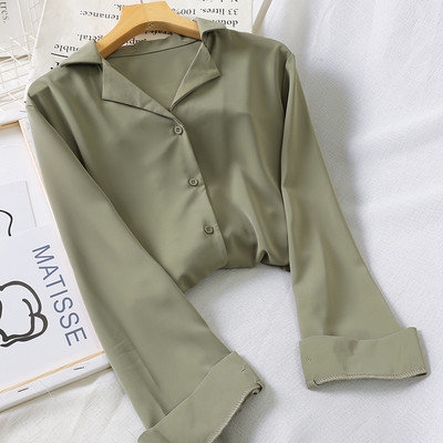 Nove ženske majice bijele košulje proljeće jesen Jednobojne ležerne šifonske bluze Ženske košulje dugih rukava Raznobojne OL Office Blusa AB1733