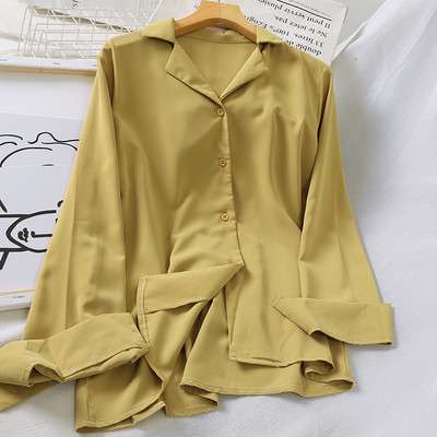 Nove ženske majice bijele košulje proljeće jesen Jednobojne ležerne šifonske bluze Ženske košulje dugih rukava Raznobojne OL Office Blusa AB1733