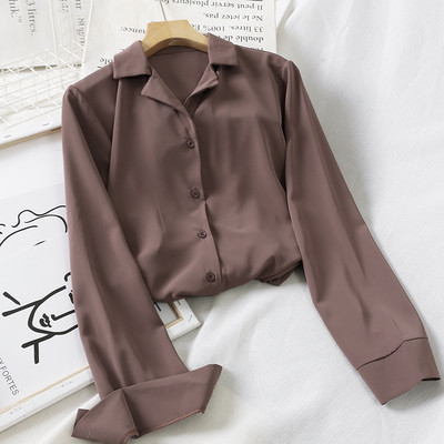 Nove ženske majice bijele košulje proljeće jesen Jednobojne ležerne šifonske bluze Ženske košulje dugih rukava Raznobojne OL Office Blusa AB1733