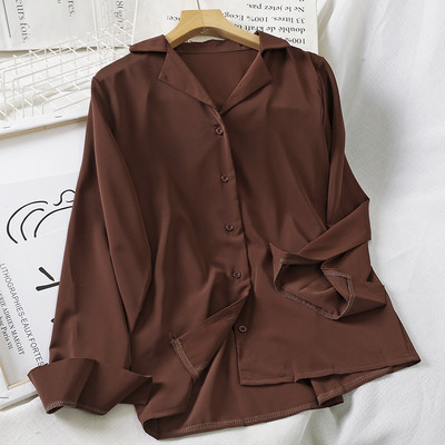 Nove ženske majice bijele košulje proljeće jesen Jednobojne ležerne šifonske bluze Ženske košulje dugih rukava Raznobojne OL Office Blusa AB1733