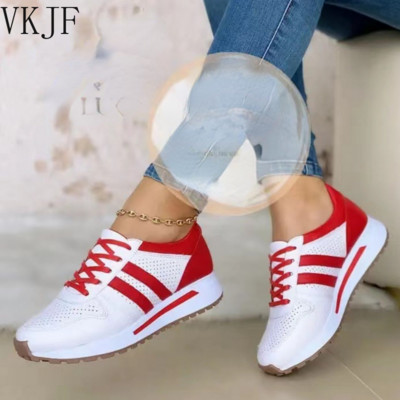 2023 Pantofi pentru femei Pantofi cu platformă Patchwork din piele Pantofi sport ocazional pentru alergare în aer liber din plasă Pantofi vulcanizat Plus 43