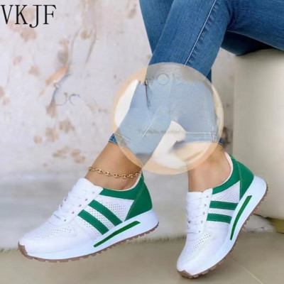 2023 Pantofi pentru femei Pantofi cu platformă Patchwork din piele Pantofi sport ocazional pentru alergare în aer liber din plasă Pantofi vulcanizat Plus 43