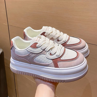 Επιτραπέζια παπούτσια Γυναικεία Αθλητικά Παπούτσια Νέο Μάφιν Χοντρό Πάτο Χακί Μαύρο Λευκό Χρώμα ασορτί μόδας Γυναικεία παπούτσια Casual αθλητικά παπούτσια