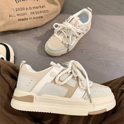 Επιτραπέζια παπούτσια Γυναικεία Αθλητικά Παπούτσια Νέο Μάφιν Χοντρό Πάτο Χακί Μαύρο Λευκό Χρώμα ασορτί μόδας Γυναικεία παπούτσια Casual αθλητικά παπούτσια