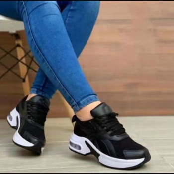 Wedge Platform Sneakers 2023 New Fashion Plus Size Casual Αθλητικά Παπούτσια Γυναικεία με κορδόνια Διχτυωτό Διχτυωτό Γυναικεία Βουλκανιζέ παπούτσια