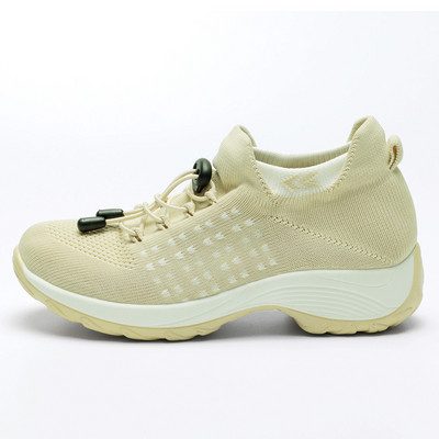 Αθλητικά παπούτσια Γυναικεία Παπούτσια Πλατφόρμας Casual Mesh Γυναικεία κάλτσα τένις σφήνα μονόχρωμη αναπνεύσιμα πλεκτά παπούτσια μόδας Chaussure Femme