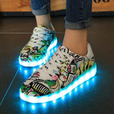 Comemore 2023 Adulti, Unisex, Femei, Bărbați, Copii, pantofi luminoși, cu încărcare USB strălucitoare, pentru băieți, cu LED-uri, pantofi cu lumină colorată, încălțăminte pentru fete