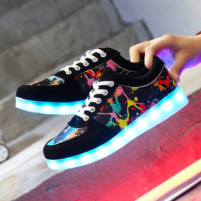Comemore 2023 Adulti, Unisex, Femei, Bărbați, Copii, pantofi luminoși, cu încărcare USB strălucitoare, pentru băieți, cu LED-uri, pantofi cu lumină colorată, încălțăminte pentru fete