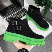 Ανοιξιάτικα φθινοπωρινά ανδρικά μποτάκια αστραγάλου casual σουέτ δερμάτινα κοντά μποτάκια Ανδρικά παπούτσια πλατφόρμας μόδας Πλαϊνά φερμουάρ Μπότες μοτοσυκλέτας