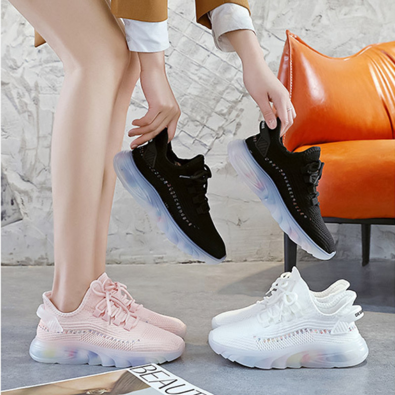 Ženska nova modna sportska obuća s platformom Ženske jesenske nove prozračne tenisice za trčanje na otvorenom Lagane ležerne tenisice