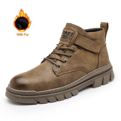 Vyriški batai Madingi Aukšti odiniai darbiniai batai Naujo dizaino motociklo batai Prabangūs prekės ženklo vyriški laisvalaikio batai kariški batai