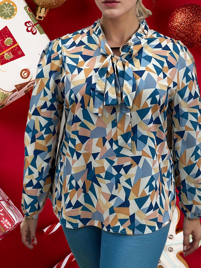 Bluză Finjani pentru femei de mărime mare, cu mâneci evazate, cu mâneci evazate, Top peplum Îmbrăcăminte casual pentru toamnă Nou