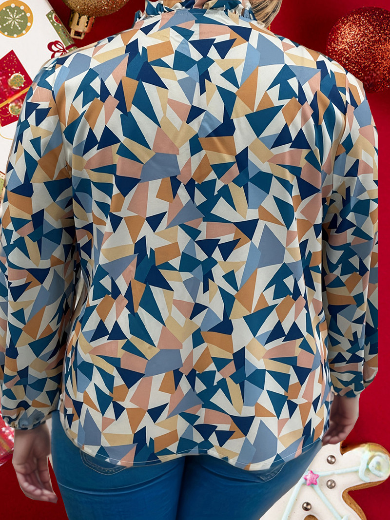 Bluză Finjani pentru femei de mărime mare, cu mâneci evazate, cu mâneci evazate, Top peplum Îmbrăcăminte casual pentru toamnă Nou