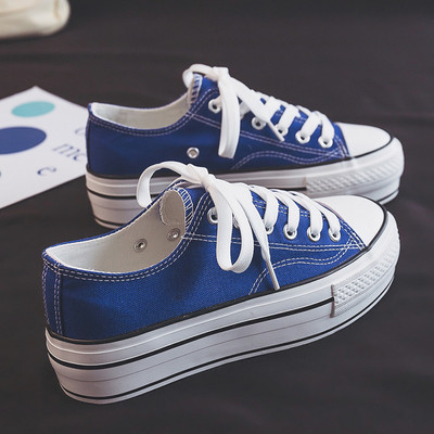 2023 Flats Παπούτσια Γυναικεία Βουλκανιζέ Μαύρο Καμβά Αθλητικά Παπούτσια Τένις Πλατφόρμα Λευκά Γυναικεία τένις Παπούτσια skateboard για αύξηση ύψους