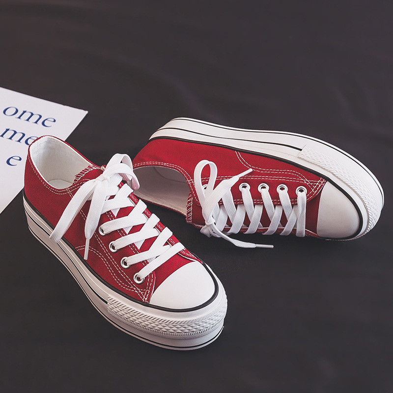 2023 Flats Παπούτσια Γυναικεία Βουλκανιζέ Μαύρο Καμβά Αθλητικά Παπούτσια Τένις Πλατφόρμα Λευκά Γυναικεία τένις Παπούτσια skateboard για αύξηση ύψους