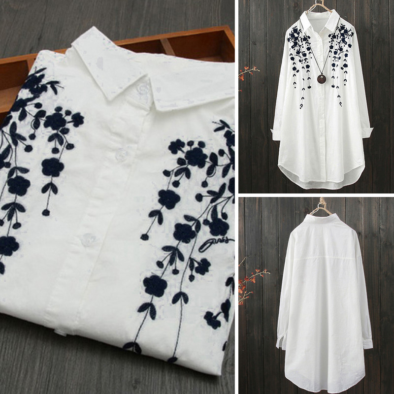 Ženska Jesen Zima S printom na gumbe V izrez Ležerna labava tunika Gornja majica Bluza Duga majica velikih veličina 2023